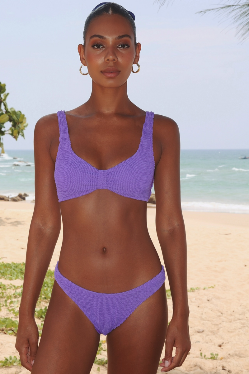 'Violet' Scrunch Knot Bikini Top