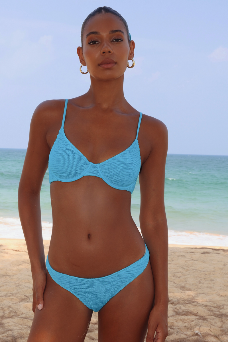 'Ocean' Scrunch Underwire Bikini Top