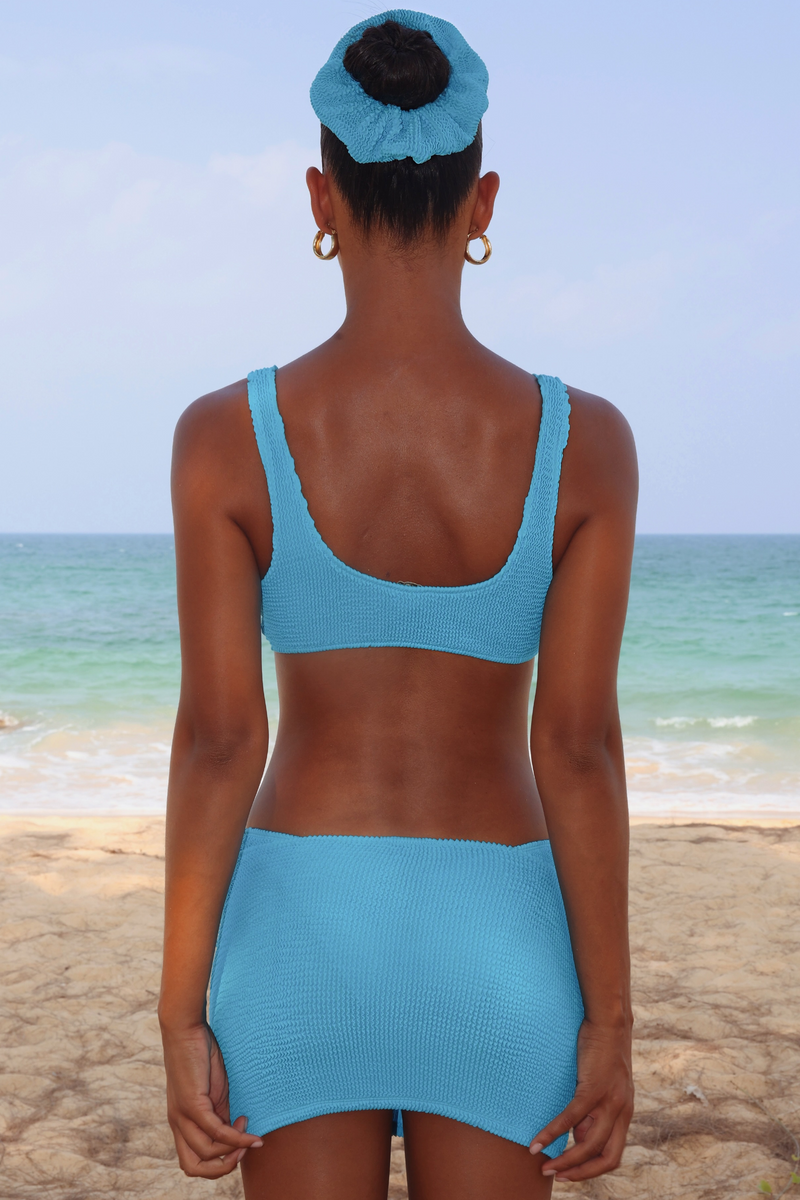 'Ocean' Scrunch Micro Skirt