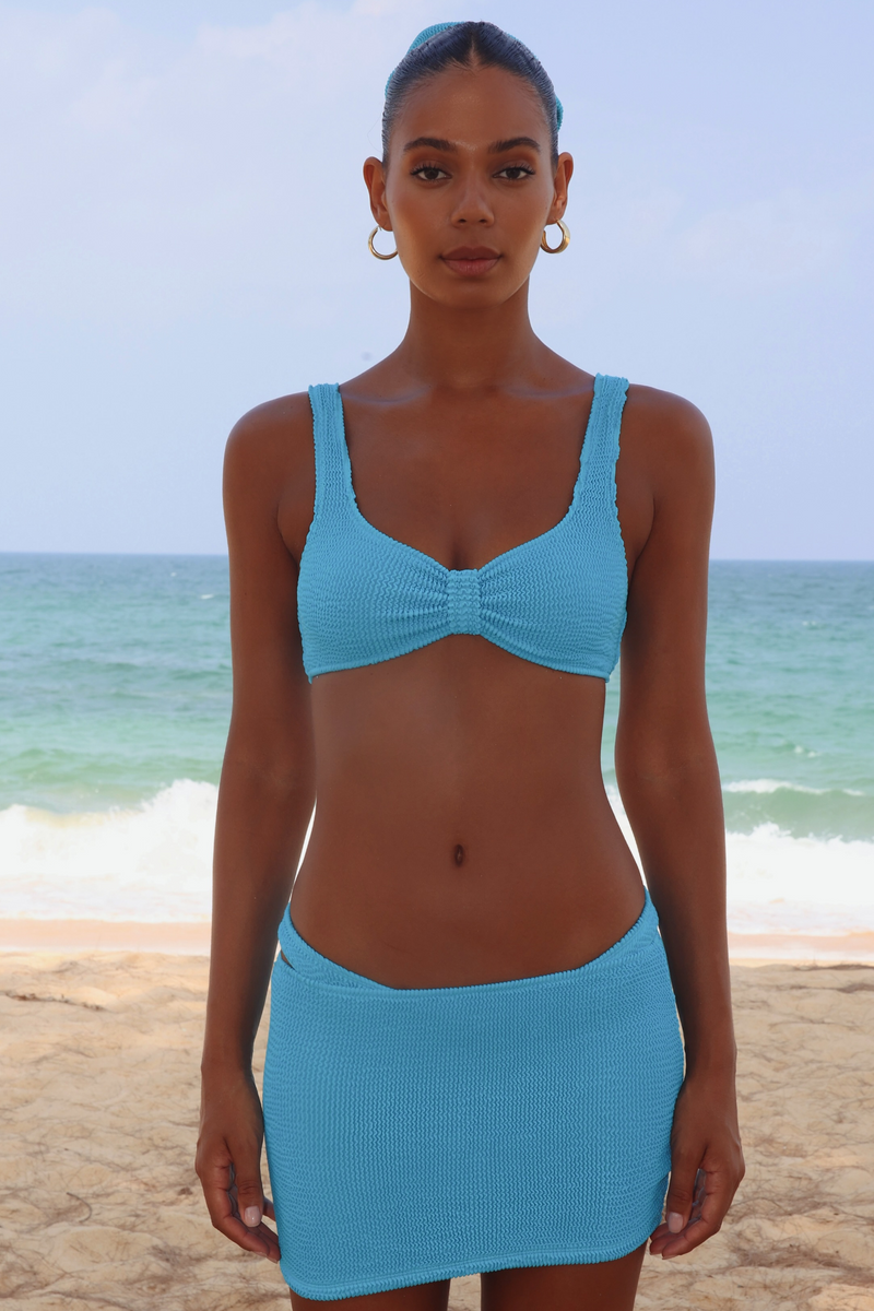 'Ocean' Scrunch Micro Skirt