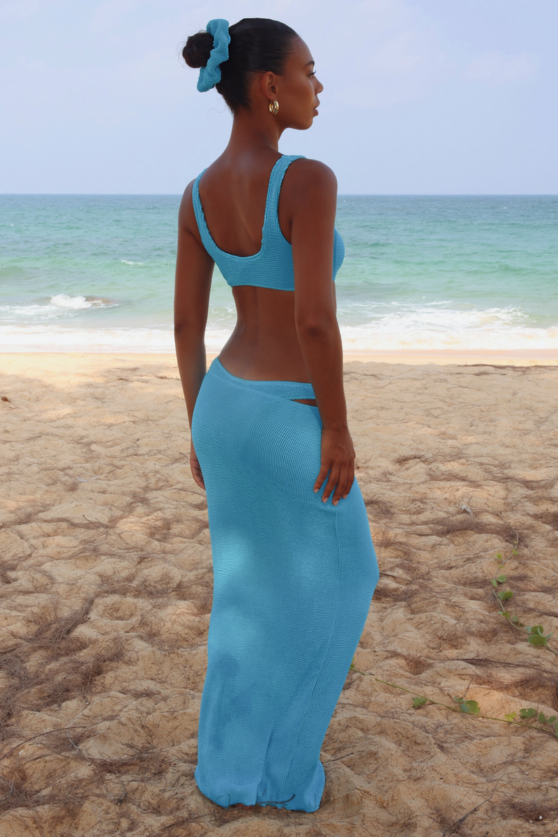 Scrunch 'Ocean' Maxi Skirt
