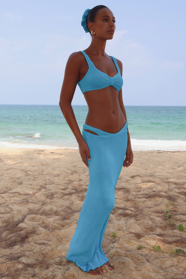Scrunch 'Ocean' Maxi Skirt
