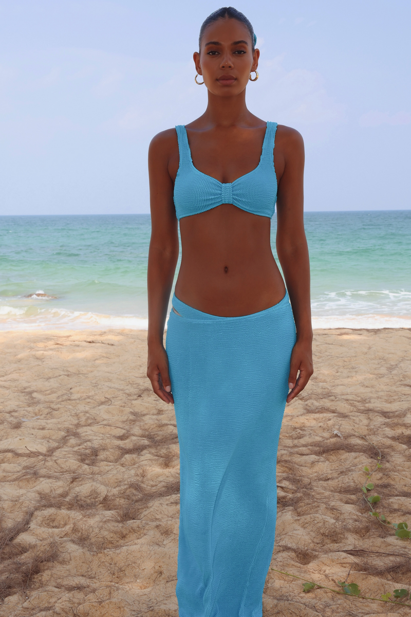 Scrunch 'Ocean' Maxi Skirt