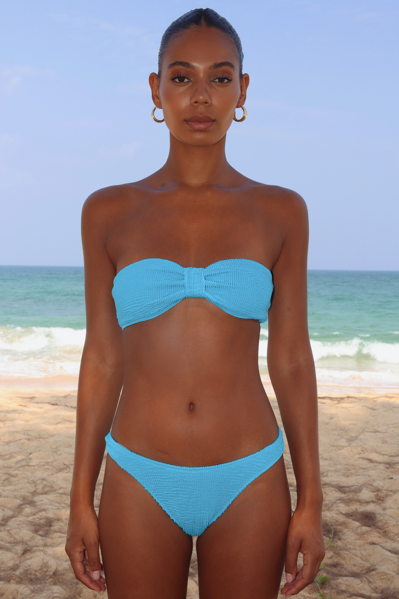 'Ocean' Scrunch Bandeau Bikini Top
