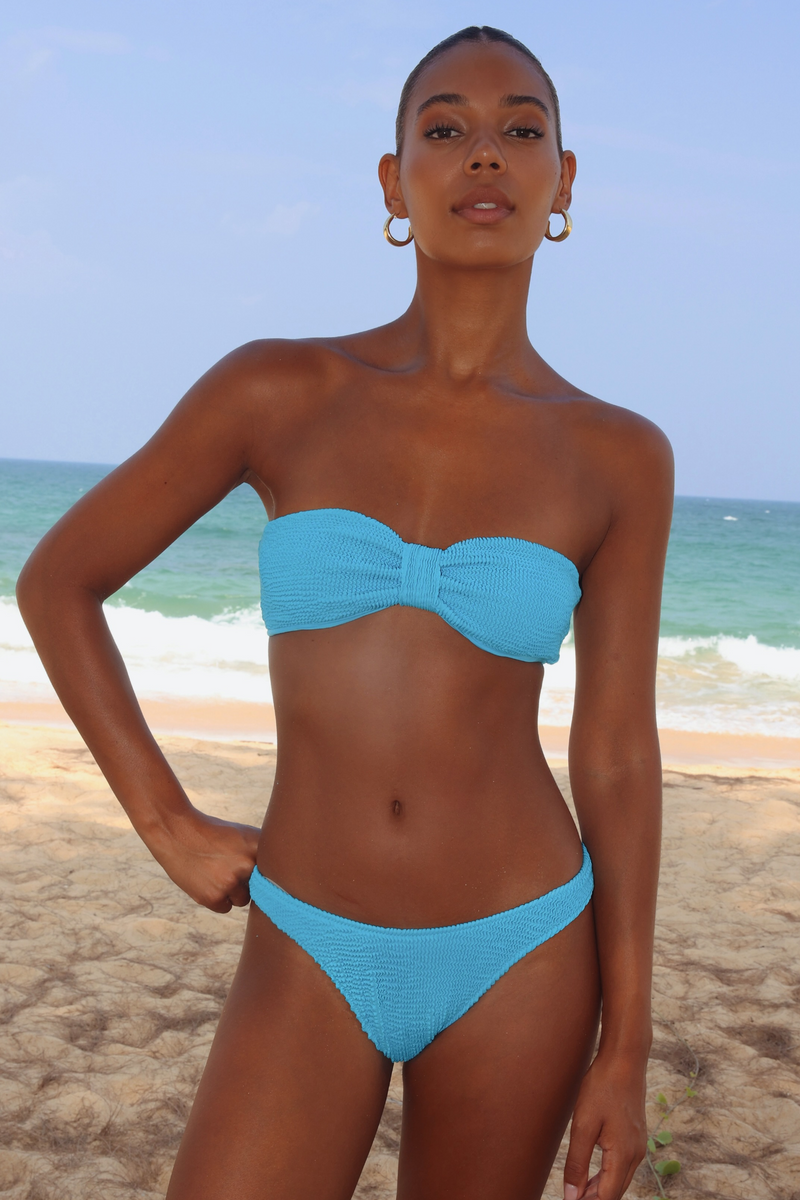 'Ocean' Scrunch Bandeau Bikini Top