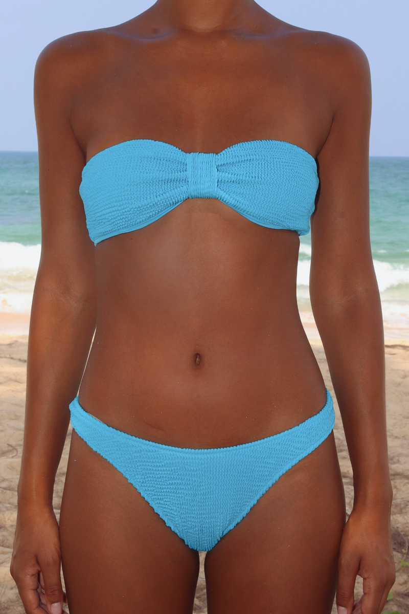 'Ocean' Scrunch Bandeau Bikini Top