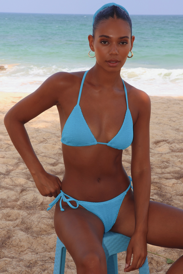 'Ocean' Scrunch Triangle Bikini Top