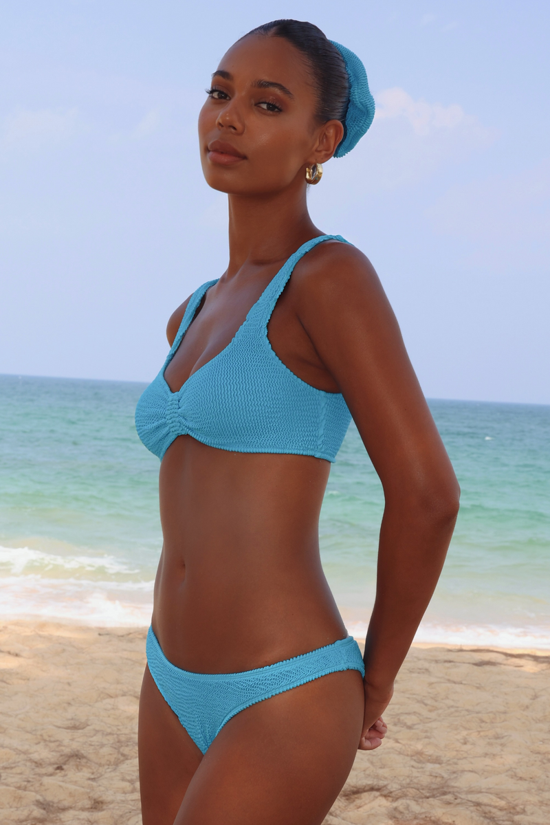 'Ocean' Scrunch Knot Bikini Top