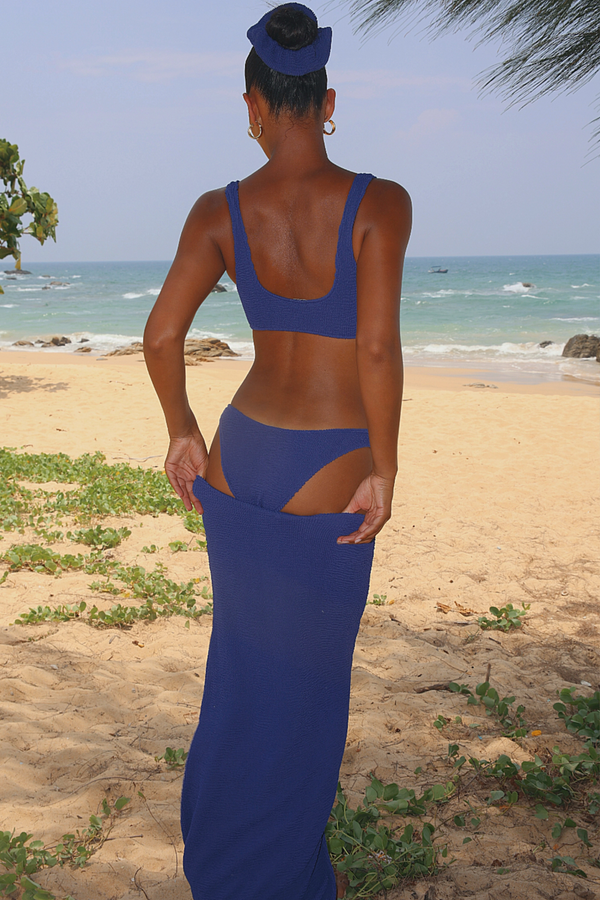 Scrunch 'Navy' Maxi Skirt