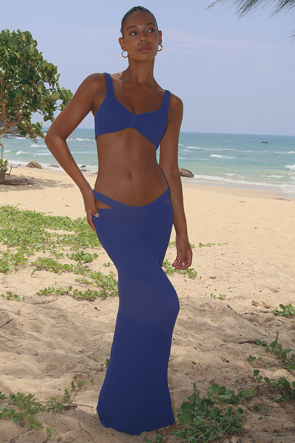 Scrunch 'Navy' Maxi Skirt