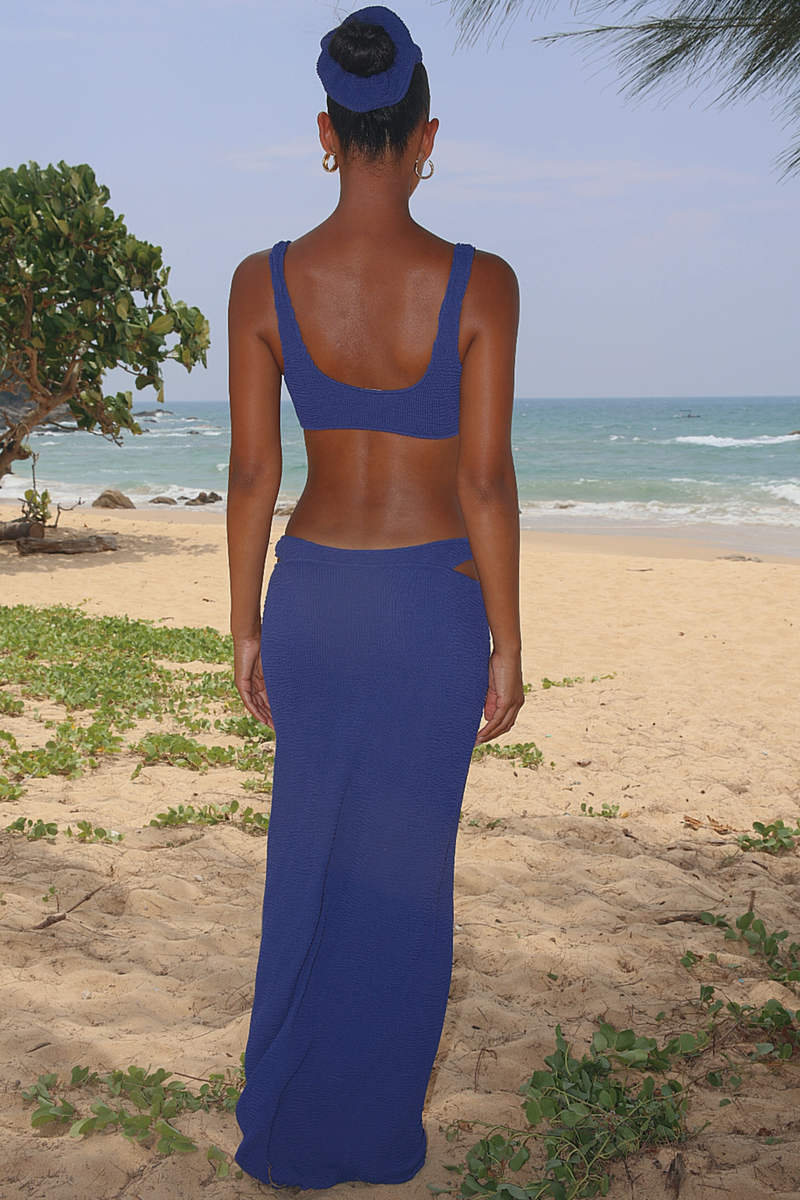 Scrunch 'Navy' Maxi Skirt