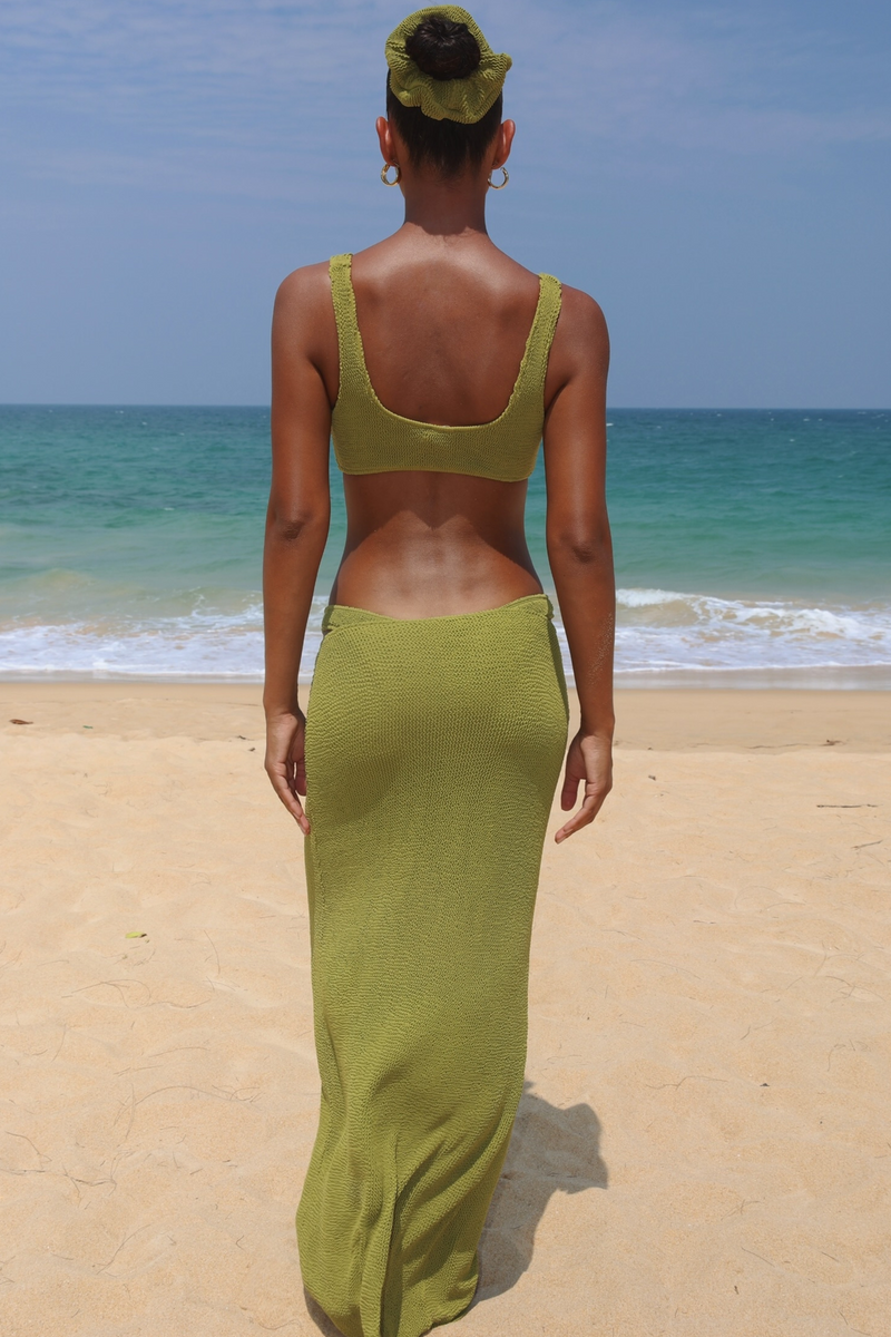 Scrunch 'Olive' Maxi Skirt