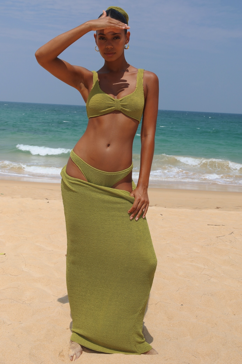 Scrunch 'Olive' Maxi Skirt