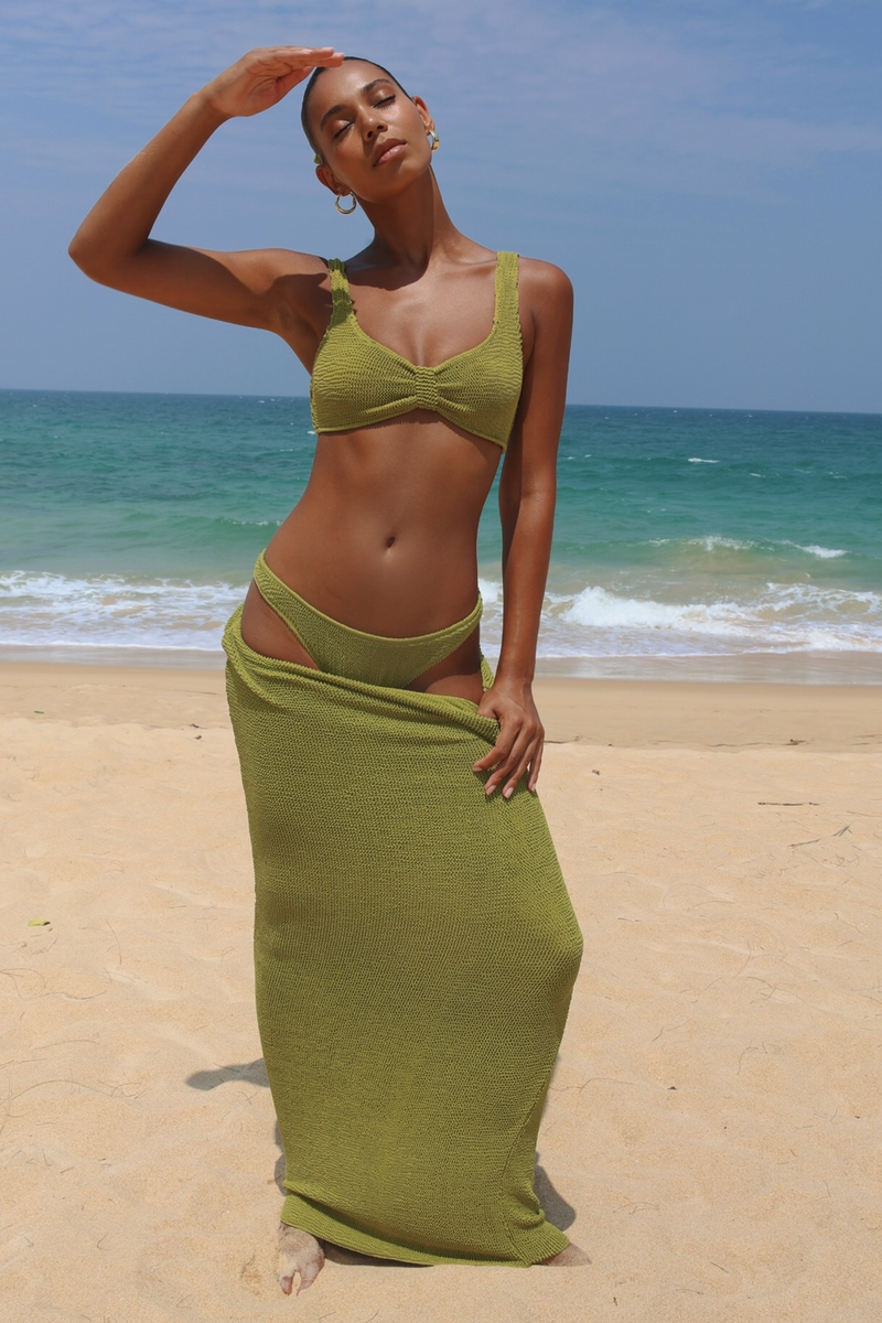 Scrunch 'Olive' Maxi Skirt