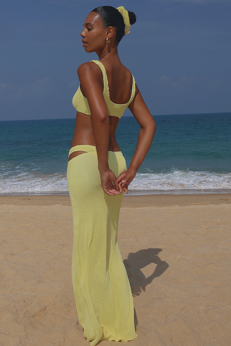 Scrunch 'Lemon' Maxi Skirt
