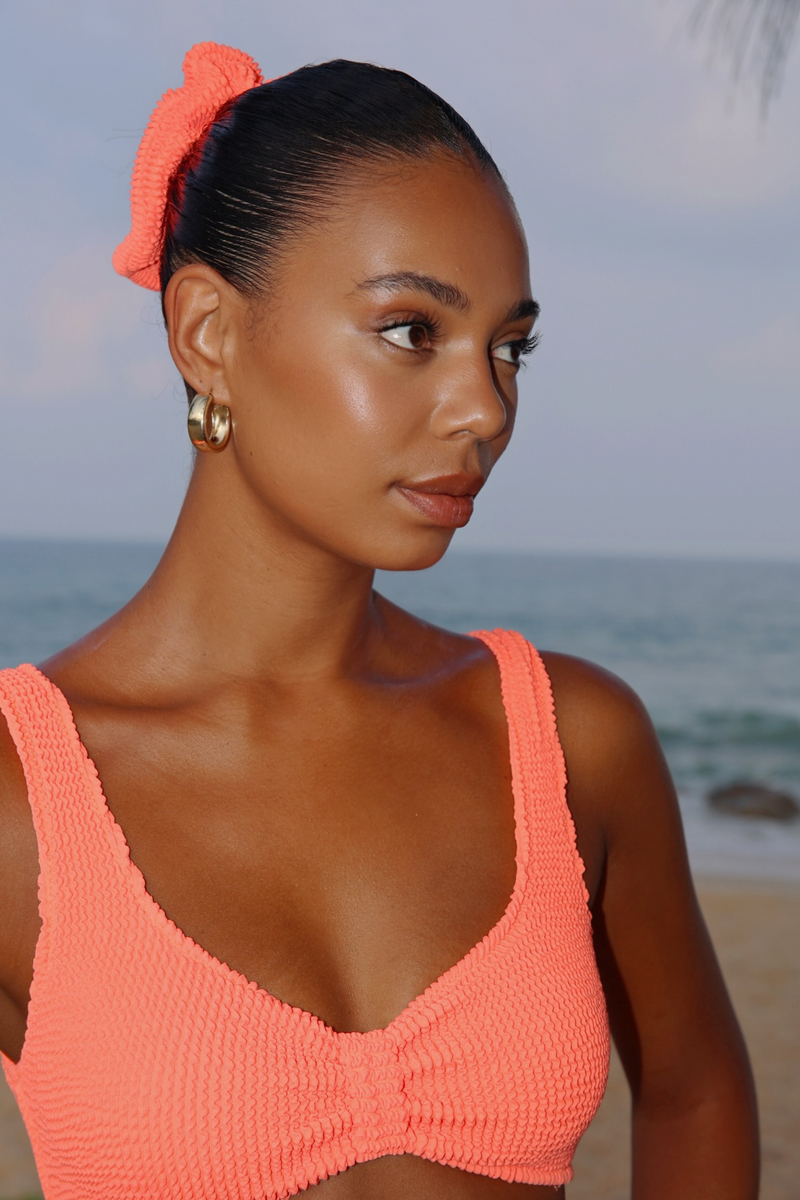 'Coral' Scrunch Scrunchie