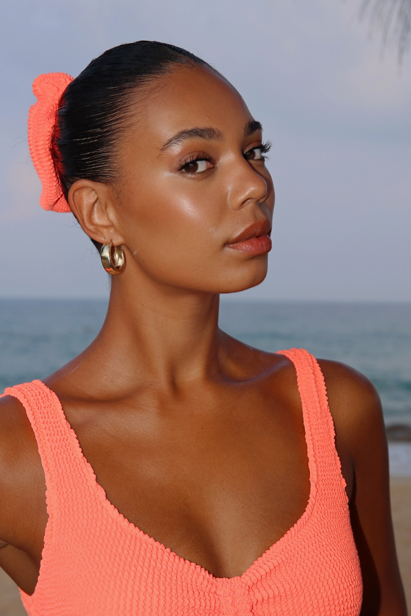 'Coral' Scrunch Scrunchie