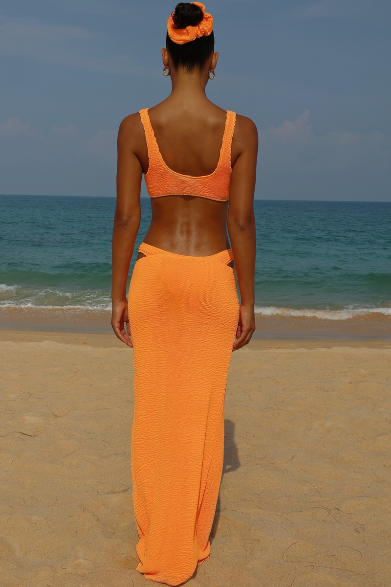 'Tangerine' Scrunch Maxi Skirt