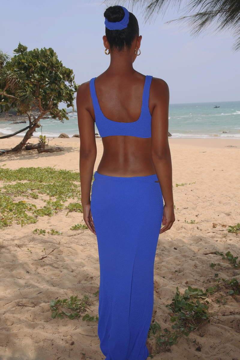 'Azure' Scrunch Maxi Skirt