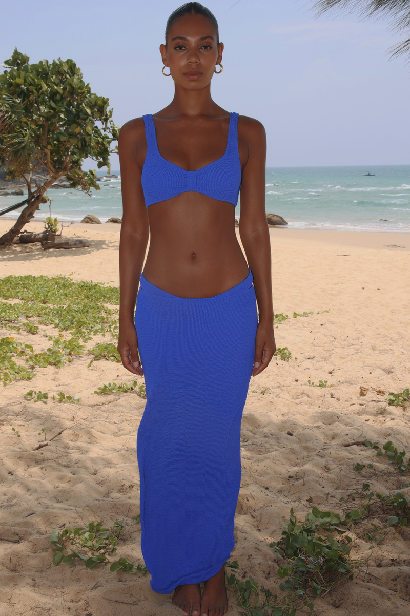 'Azure' Scrunch Maxi Skirt