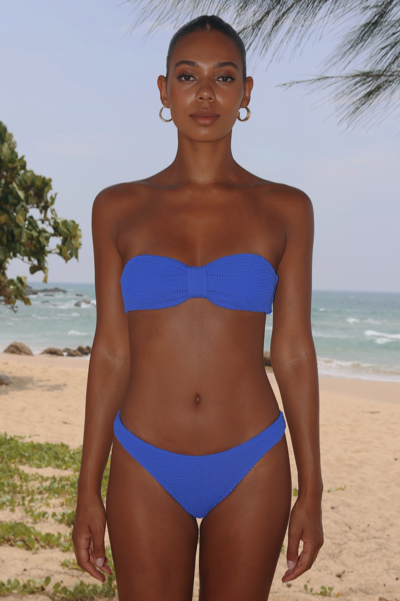 'Azure' Scrunch Bandeau Bikini Top